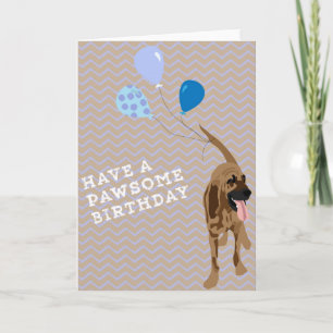 Bloodhound Birthday Card