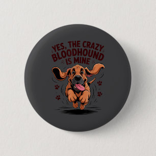 Bloodhound Breed Cute Pet Dog Lover Cartoon Funny  6 Cm Round Badge