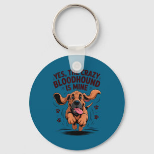 Bloodhound Breed Cute Pet Dog Lover Cartoon Funny Key Ring