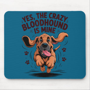 Bloodhound Breed Cute Pet Dog Lover Cartoon Funny Mouse Mat