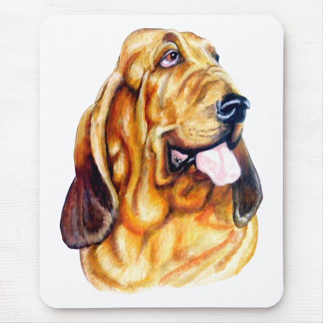 Bloodhound Bust Mouse Mat (Front)