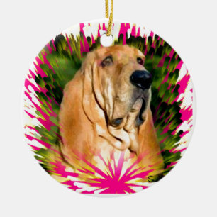 Bloodhound Ceramic Tree Decoration