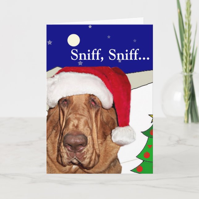 Bloodhound Christmas Card (Front)