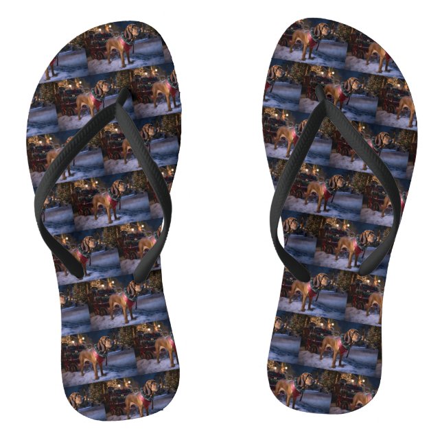 Bloodhound Christmas Festive Season Flip Flops (Footbed)