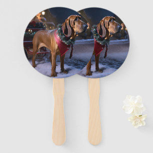 Bloodhound Christmas Festive Season Hand Fan