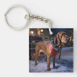 Bloodhound Christmas Festive Season Key Ring