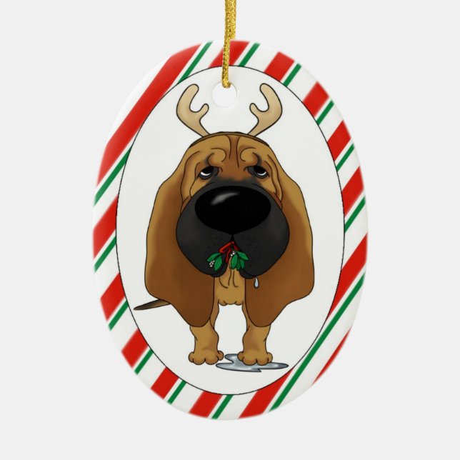 Bloodhound Christmas Ornament (Front)