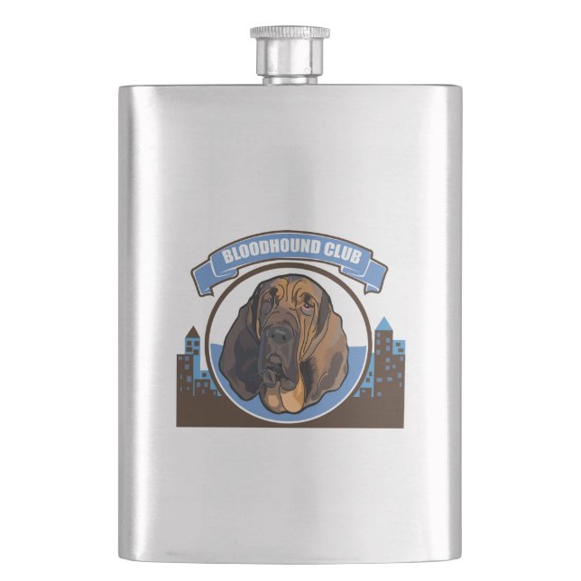 Bloodhound Club Hip Flask (Front)