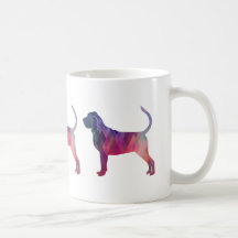 Bloodhound Colourful Geo Pattern Silhouette Pink