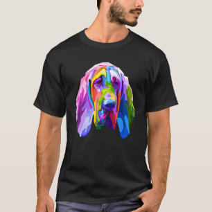 Bloodhound Colourful Pop Art Portrait For Dog Owne T-Shirt