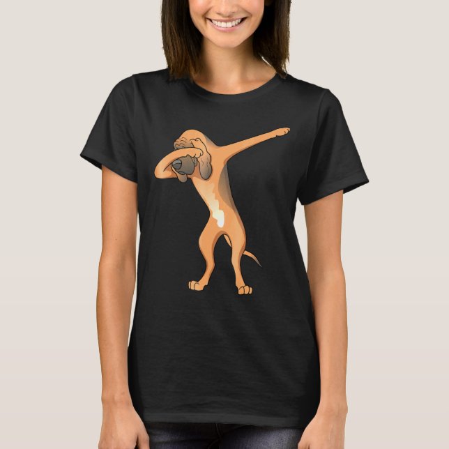 Bloodhound Dabbing  Dog Dab Dance T-Shirt (Front)