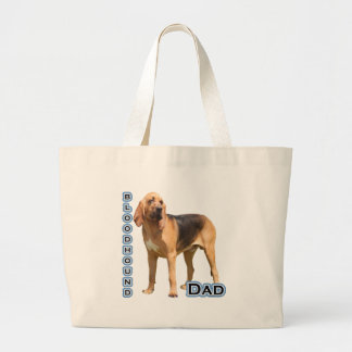 Bloodhound Dad 4 Large Tote Bag