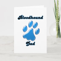 Bloodhound Dad Blue Pawprint