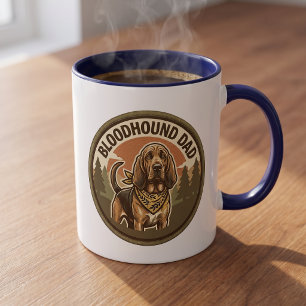 Bloodhound Dad Coffee Mug   Hound Dog Dad Gift