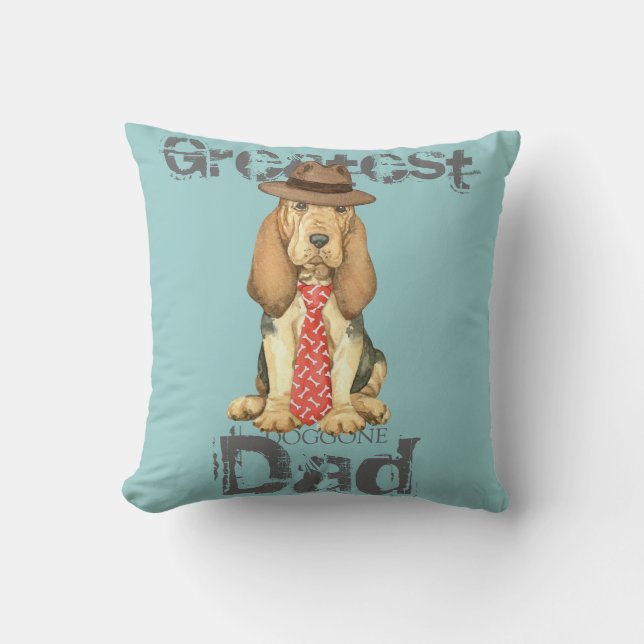 Bloodhound Dad Cushion (Front)