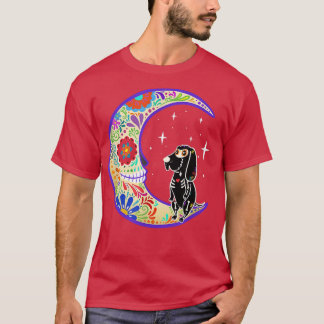 Bloodhound Dia de Los Muertos Skeleton  T-Shirt