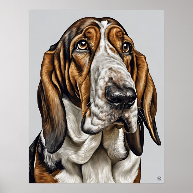 Bloodhound - Dog Art Print (Front)