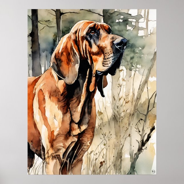 Bloodhound - Dog Art Print (Front)