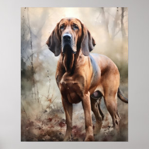 Bloodhound Dog Art Print Poster
