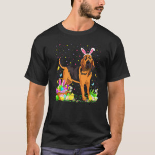 Bloodhound Dog Bunny Egg Hunting Bloodhound Easter T-Shirt