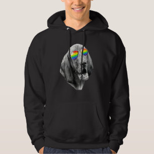 Bloodhound Dog Gay Pride Flag Sunglasses Lgbt Hoodie