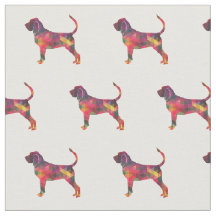 Bloodhound Dog Geometric Pattern Silhouette Multi