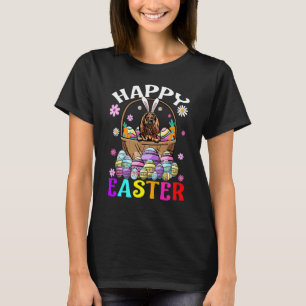 Bloodhound Dog Happy Easter Bunny Eggs Easter T-Shirt