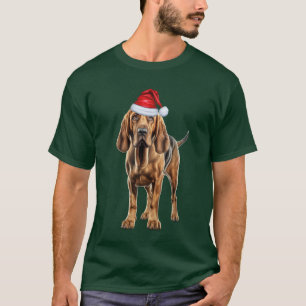 Bloodhound Dog Lover Funny Christmas T-Shirt