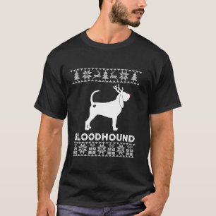 Bloodhound Dog Lover Xmas Reindeer Ugly Christmas  T-Shirt