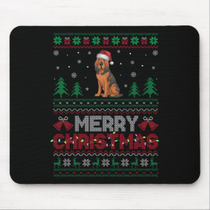 Bloodhound Dog Lovers Santa Hat Christmas Tree Lig Mouse Mat