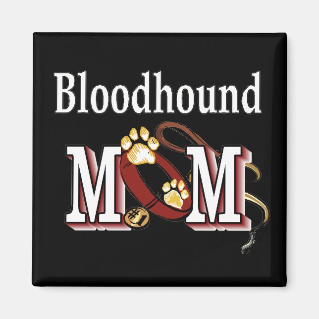 Bloodhound Dog MOM Magnet (Front)