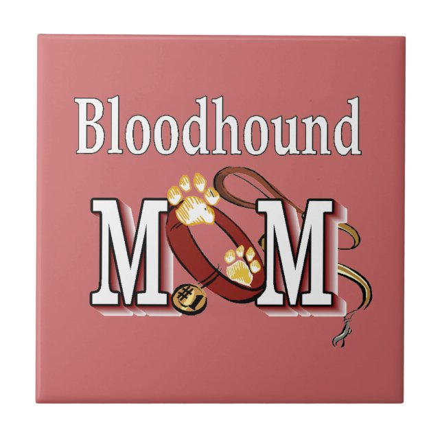 Bloodhound Dog MOM Tile (Front)