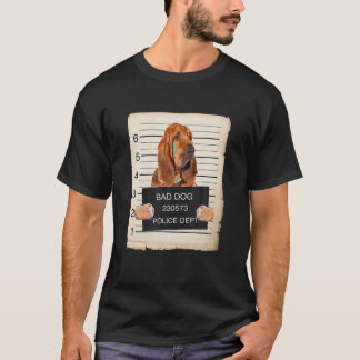 bloodhound Dog mug shot T Shirt