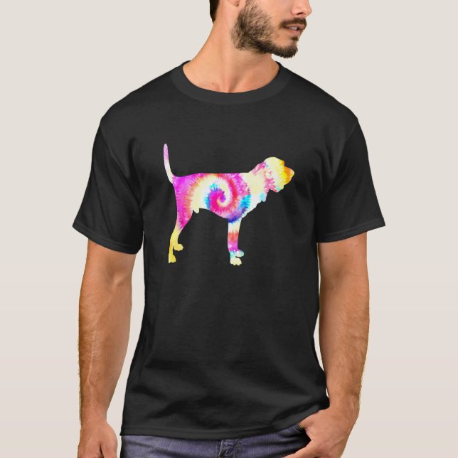 Bloodhound Dog Owner Dog Tie Dye T-Shirt (Front)