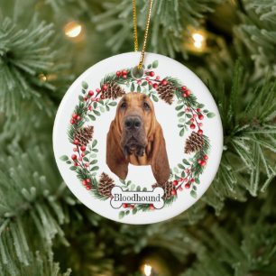 Bloodhound dog Personalised Pet Ornament