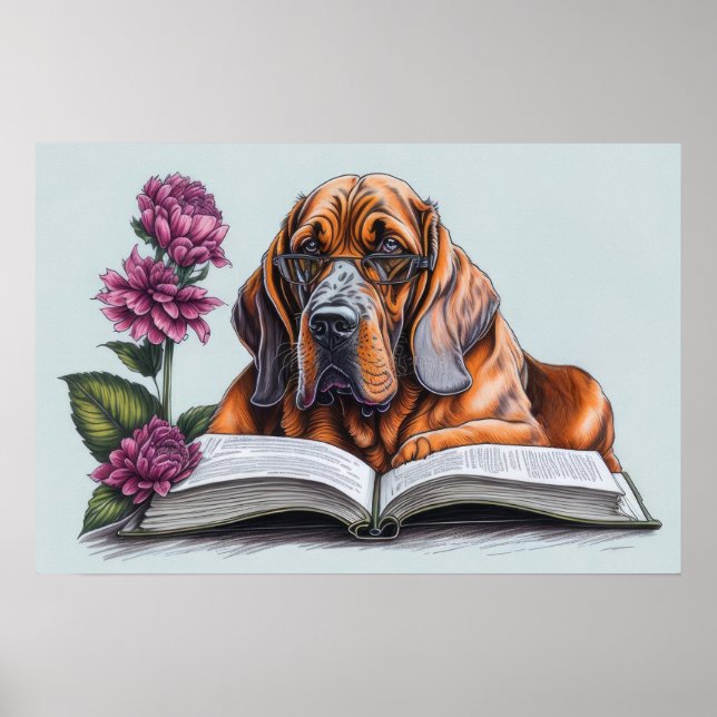 Bloodhound Dog Poster (Front)