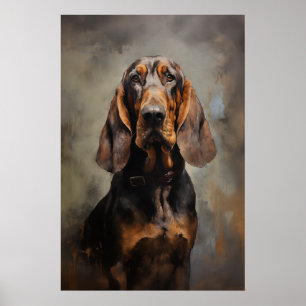 Bloodhound dog poster