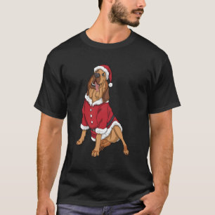 Bloodhound Dog Santa Xmas Gifts For Christmas T-Shirt