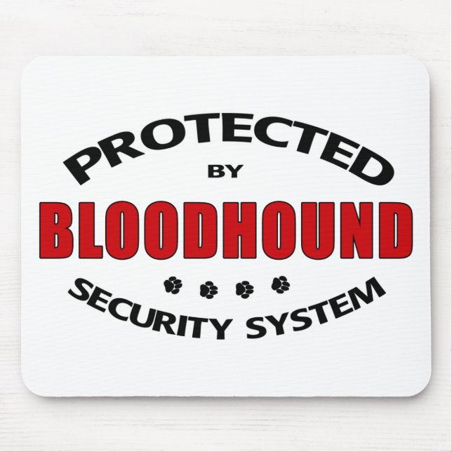Bloodhound Dog Security Mouse Mat (Front)