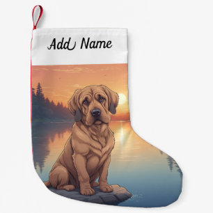 Bloodhound Dog Small Christmas Stocking