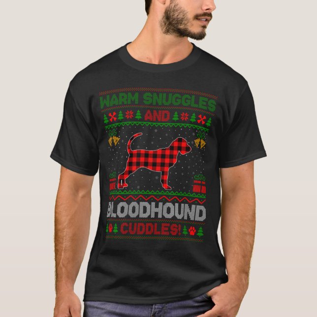 Bloodhound Dog Ugly Christmas Sweater Funny Dog Lo (Front)
