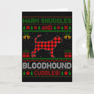 Bloodhound Dog Ugly Christmas Sweater Funny Dog Lo Card