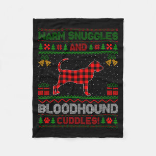 Bloodhound Dog Ugly Christmas Sweater Funny Dog Lo Fleece Blanket