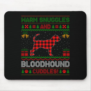 Bloodhound Dog Ugly Christmas Sweater Funny Dog Lo Mouse Mat