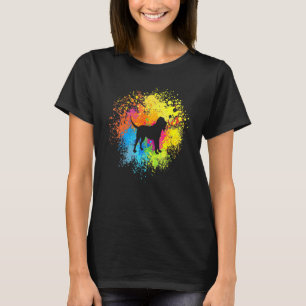 Bloodhound Dog Watercolor Silhouette T-Shirt