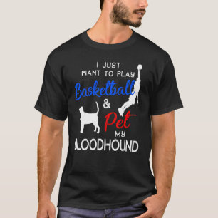 Bloodhound Funny Basketball Dog Owner  Xmas T-Shirt