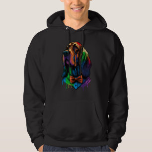 Bloodhound Gay Pride Dog LGBT Rainbow Flag Bloodho Hoodie