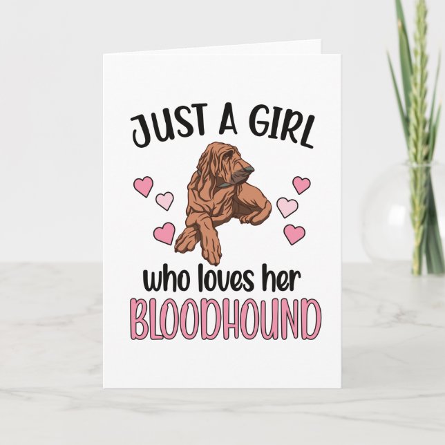 Bloodhound Girl Dog Lover Dog Owner Bloodhound Mum Card (Front)