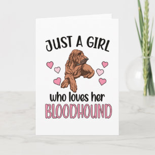Bloodhound Girl Dog Lover Dog Owner Bloodhound Mum Card