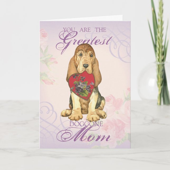 Bloodhound Heart Mum Card (Front)